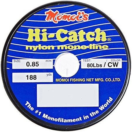 Momoi HiCatch Mono Line 40Lb 7750Yd HiVis Yellow 5Lb Spool 20405